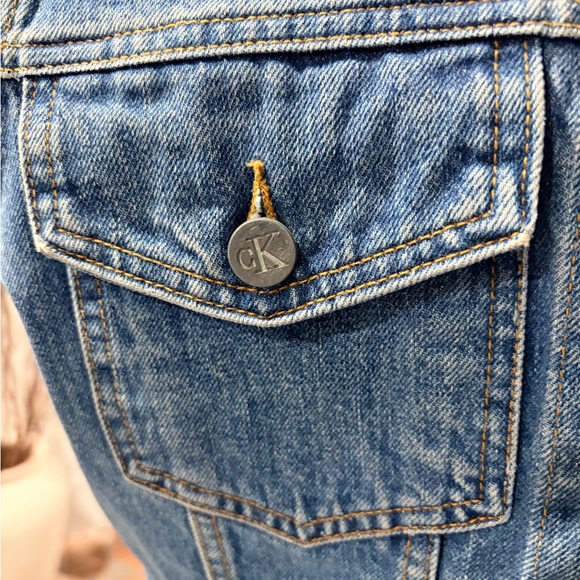 Calvin Klein 90s Blue Denim Vest size S - Picture 3 of 5